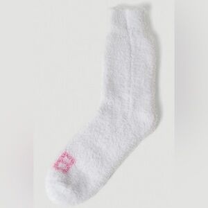 BALENCIAGA homewear fuzzy socks white pink logo NWT